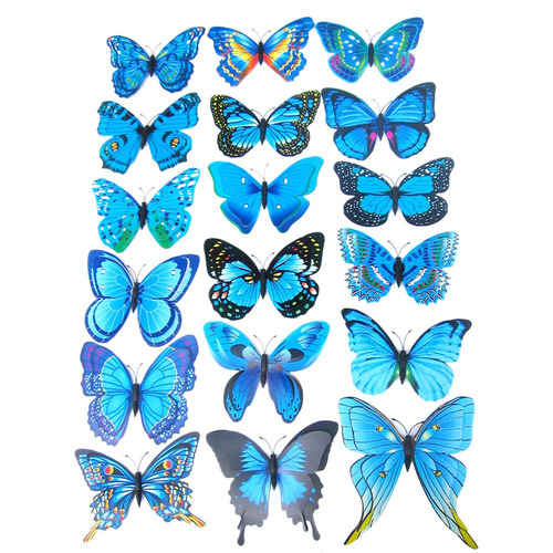 12pcs Mariposas De Colores 3d Decoración De La Pared Pegat