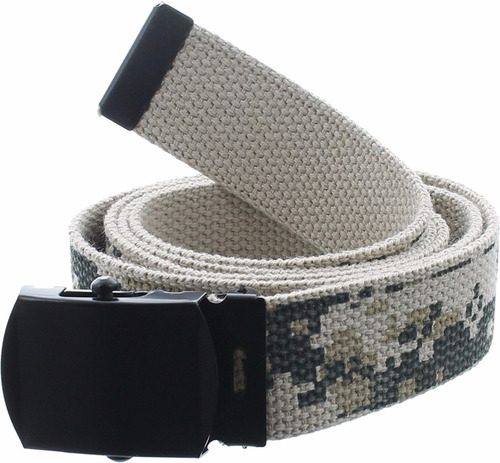 Cinturones Militares Hebilla Metálica Largo Ajustable Unisex