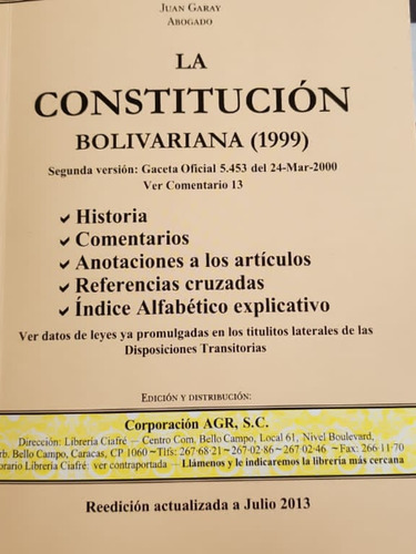 Constitución Bolivariana De Venezuela Comentada 