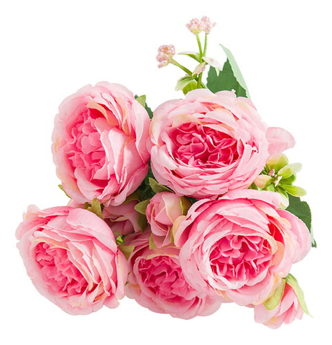 2 Ramo De Peonías Artificiales Flores Para Hogar O Bodas