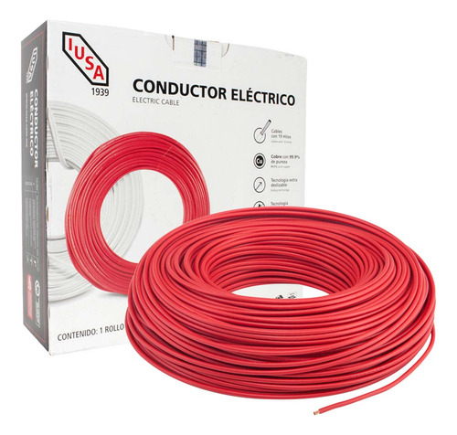 Alambre Thw-ls/thhw-lscerohs 10awg Rojo