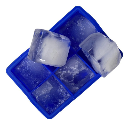 Set De 2 Cubetas De Silicona 6 Cavidades Kioxx Azul