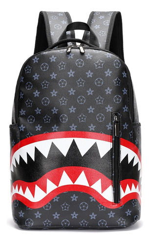 Mochila Sprayground Sharks In Paris 100% Original, Marrón .