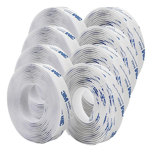 Felpa Y Lazo Autoadherentes, Mxvpw-004, 4 Pzas, 16mm, 1m, Bl Color Blanco
