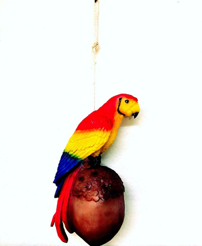 Imagen 2 de 2 de Guacamaya Colgante, Con Bellota Maceta. **envío Gratis**