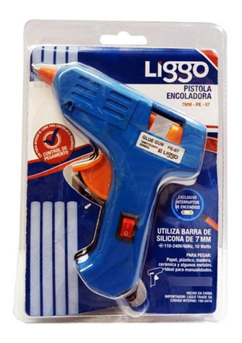 Imagen 1 de 1 de Pistola Encoladora Liggo 40 Watts Para Silicona De 11mm
