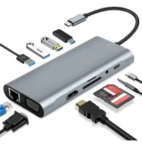 Comprar Hub 11 En 1 Tipo C Hdmi 4k Vga Rj45