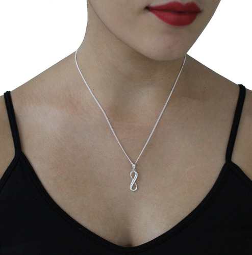 Imagen 7 de 10 de Dije Infinito Circonias De Plata .925 Agálea Joyería