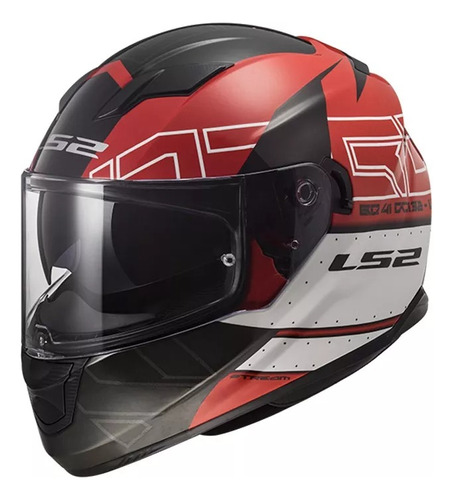 Casco Moto Integral Ls2 Ff 320 Stream Evo Kub Rojo