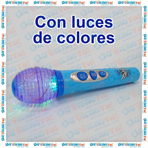 Imagen 5 de 10 de Micrófono Karaoke Infantil C/ Luces Sonidos Música Nene 2406
