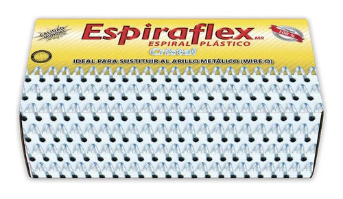 Espiraflex 10mm Cristal Espiral Plástico 3:1 Engargola 74h