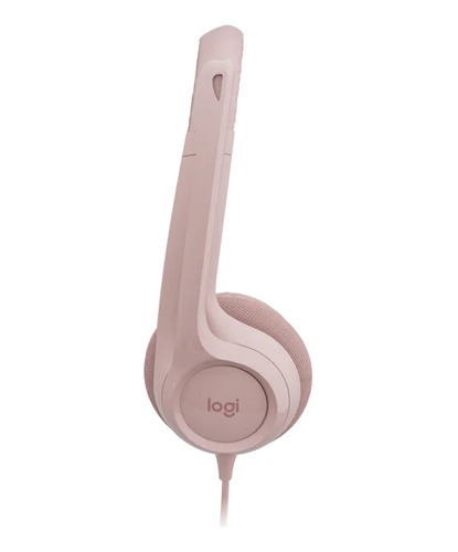 Audifono Logitech H390 Usb C/ Cancelación De Ruido Color Rosa