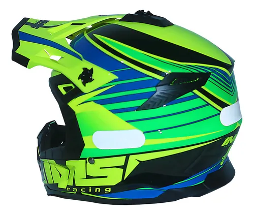 Casco de moto verde fluorescente sale