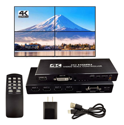 Video Wall Controlador 2x2 4k Hdmi