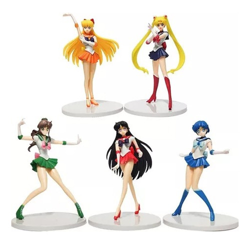 Set Figuras  5 Unidades Serena Sailor Moon Anime 