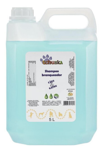 Shampoo Para Cães Branqueador 5 Litros Tchuska