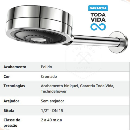 Ducha Chuveiro Docol Para Sistema Aquecimento Solar/gás