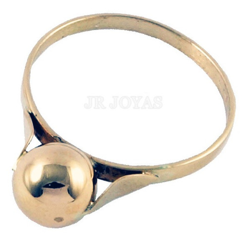 Anillo Con Bolita Oro 18k Certificado Garantia A204 Jr Joyas