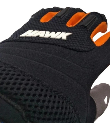 Imagen 3 de 8 de Guantes Hawk Fit Orange Riccia Motos