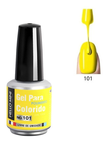 Esmalte Gel Led Uv Hello Mini 15ml Unha Seca Na Cabine Neon