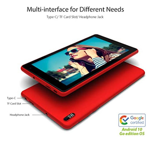 Tableta Wifi Egotek De 7 Pulgadas, Android 10 Gms Certified