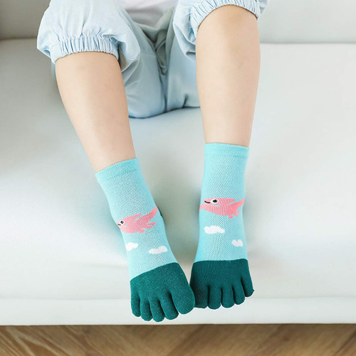 5 Pares De Calcetines De Cinco Dedos Para Niños - Algodón