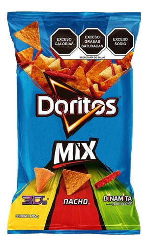 2 Pack Frituras Mix Doritos Sabritas 205