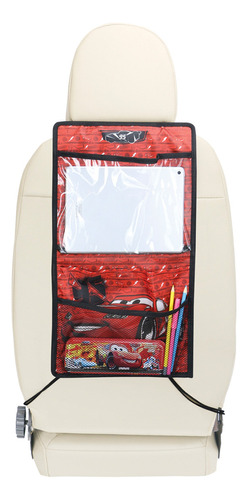 Bolso Organizador Porta Tablet Butaca Auto Niño Disney Cars Color Rojo