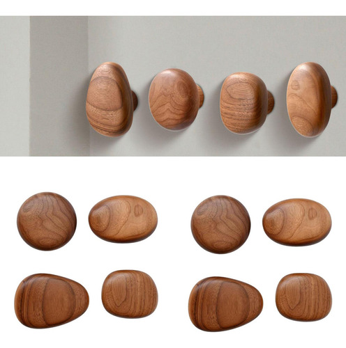 [ 8pcs Ganchos De Parede Pendurador Em Madeira Cabides