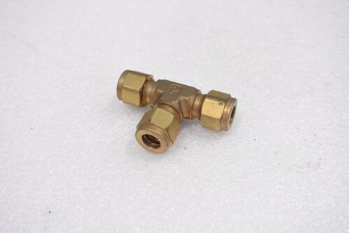 Parker 4-4-4 Jbz-b Brass Tube Fitting Tee Single Ferrule Kbk