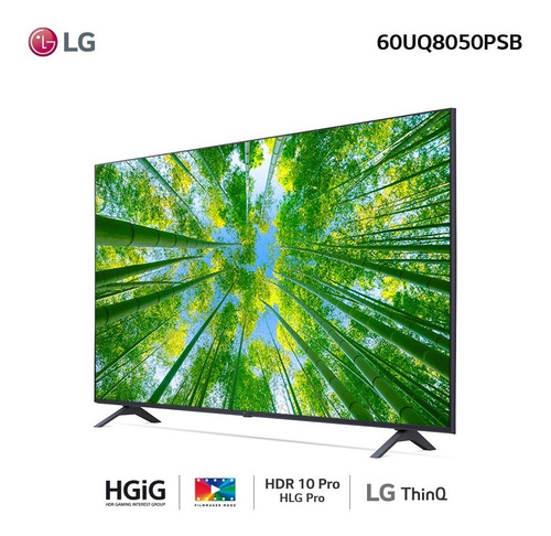 Imagen 6 de 8 de Smart TV LG AI ThinQ 60UQ8050PSB LED webOS 22 4K 60" 100V/240V