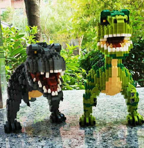 Trex Armable 3d Bloque Construcción Dinosaurio Puzzle Rompe Cantidad De Piezas 1457
