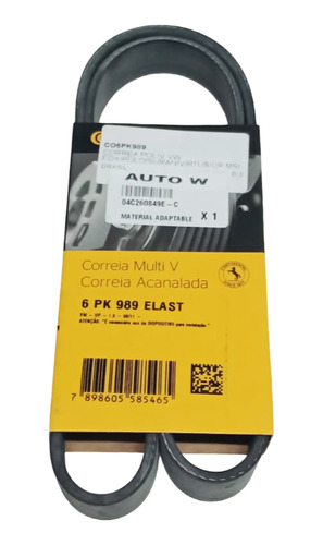 Correa Poli V Volkswagen Fox Suran Polo Msi Golf 6pk989