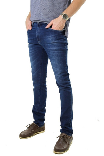 Imagem 1 de 6 de Calça Jeans Masculina Slim Megaflex