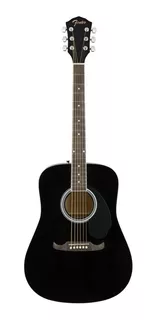 Guitarra acústica Fender FA-125 para diestros negra brillante