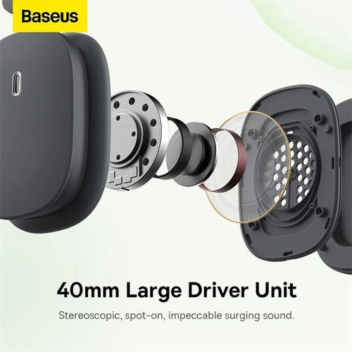 Imagem 3 de 9 de Headset Bluetooth Cancelamento Ruído Ativo Baseus H1
