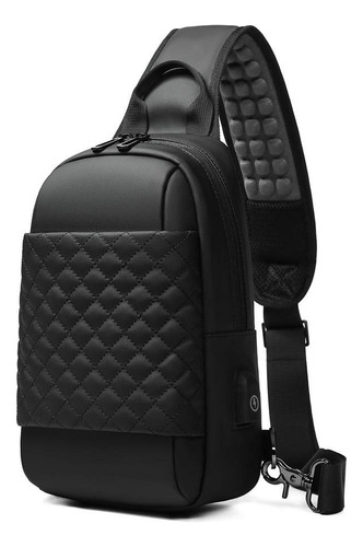 Mochila Bandolera Para Hombre, Bolsa Cruzada Con Usb, Ligera