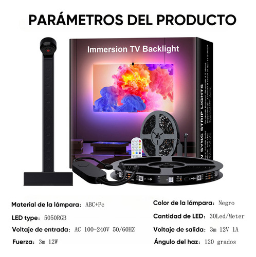 Cámara Rgbic Con Luz Led De Inmersión Para Tv Tira.