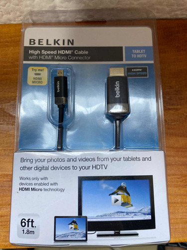 Cable Hdmi A Micro Usb Belkin 1.8m