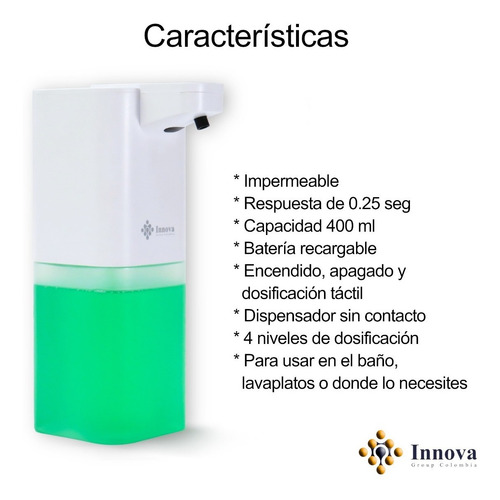 Dispensador Automático De Jabón Innova Sd - 02 Paquete X 3