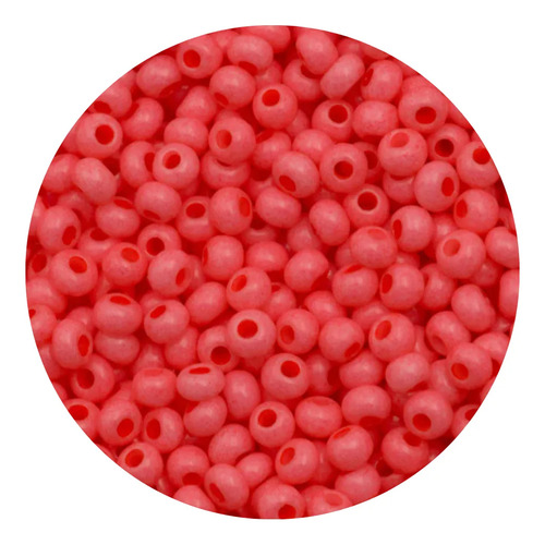 Chaquiron Calibrado Checo 5/0 Y 6/0 Colores Varios 100 G 6/0 09351 Coral 2.1 Mm 4.1 Mm