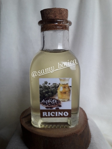 Aceite De Ricino Puro, 50ml. Frasco De Vidrio C/tapón Corcho