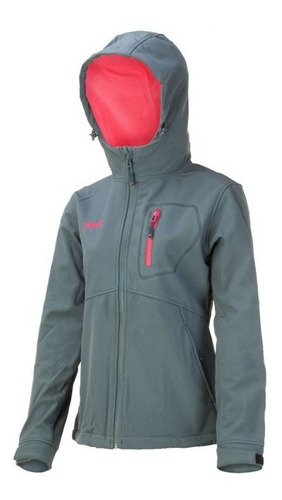 Campera Mujer Softshell Nexxt Bells Impermeable Con Capucha