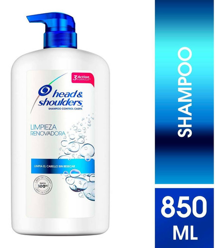 Shampoo Head & Shoulders Limpieza Renovadora Control Caspa 850ml