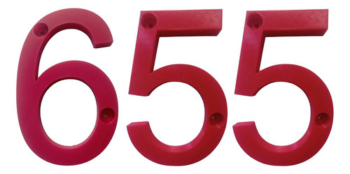 Números Para Señalética 3d, Mxdru-655, Número 655, 17.7cm Al