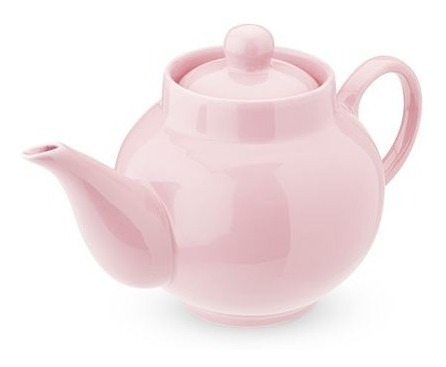 Tetera De Cerámica Color Rosa Con Infusor, Marca Pinky Up