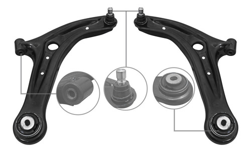 Kit Horquilla Susp Inf Izq Der Ford Figo 1.5 2016 2017 2018