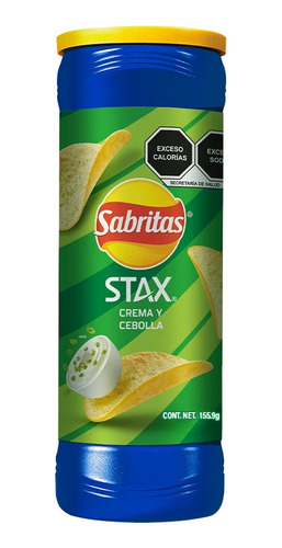 2 Pack Papas Crema Y Cebolla Stax Sabritas 155.9