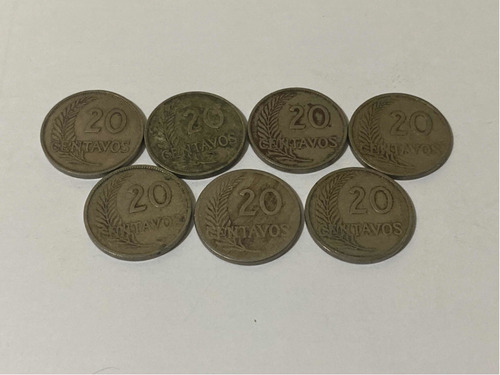 7 Monedas De 20 Centavos De 1918, 19, 20, 21, 26, 40 Y 41