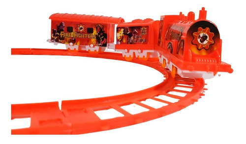 Trens De Bombeiros Elétrico Trilhos Vermelho 